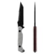 Toor Knives Darter T Fixed Blade Knife, 4.25 in, CPM-M4, Tanto, G10, Disruptive Grey, Black Tru Hide, Darter T - Disruptive Grey