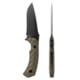 Toor Knives Mullet Fixed Blade Knife, 4.0 in, CPM 154 Steel, G10 Handle, Covert Green, Mullet-Covert Green