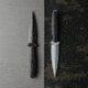 Toor Knives Specter Fixed Blade Knife, 4.75in, CPM M4 Steel, Spear Point, G10 Handle, Phantom Grey, Black Hydro Static, Specter - Phantom Grey
