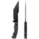 Toor Knives Tanto Fixed Blade Knife, 5.5in, CPM S35VN, Plain, G10 Handle, Thunder Green, Black, Tanto-Thunder Grey