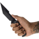 Toor Knives Tanto Fixed Blade Knife, 5.5in, CPM S35VN, Plain, G10 Handle, Thunder Green, Black, Tanto-Thunder Grey