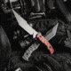 Toor Knives Tanto Fixed Blade Knife, 5.5in, CPM S35VN, Plain, G10 Handle, Thunder Green, Black, Tanto-Thunder Grey