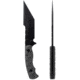 Toor Knives Tanto Fixed Blade Knife, 5.5in, CPM S35VN, Plain, G10 Handle, Thunder Green, Black, Tanto-Thunder Grey