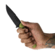 Toor Knives Toor Knives Mutiny Fixed Blade Knife, 4.0 in, CPM 154, Plain, Aluminum 7075 Sea Green, Premium Grey, Mutiny-Sea Green