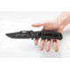 TOPS Knives CQT Magnum 747 Folding Knive, 4.5 in, Hunter, Black Teflon Finish, Black G10 Handle, CQT-M747