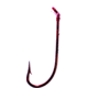 Tru-Turn Snelled Hook, Spear Point, Non-Offset Baitholder, Down Eye, Blood Red, Size 10, 5 Per Pack, 303G-10