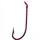Tru-Turn Snelled Hook, Spear Point, Non-Offset Baitholder, Down Eye, Blood Red, Size 2, 5 Per Pack, 303G 2