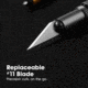 TRUE Keychain Pen/Knife Combo Tin, Black, TRU-PEN-0002