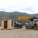 Tuff Stuff Overland Awning Camp Shelter Room w/ PVC Floor, 280G Material, 6.5 x 8 ft, Sand, NSN N, TS-AWN-CSR-280G