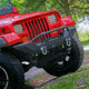 Tuff Stuff Overland Front Bumper w/ D-Rings for 87-06 Jeep Wrangler YJ/TJ, Matte, Black, NSN N, TS-FB-8706