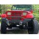 Tuff Stuff Overland Front Bumper w/ D-Rings for 87-06 Jeep Wrangler YJ/TJ, Matte, Black, NSN N, TS-FB-8706