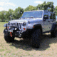 Tuff Stuff Overland Stubby Front Winch Bumper for 07-18 Jeep Wrangler JK, Matte, Black, NSN N, TS-FB-JK-STB