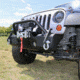 Tuff Stuff Overland Stubby Front Winch Bumper for 07-18 Jeep Wrangler JK, Matte, Black, NSN N, TS-FB-JK-STB
