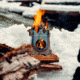 Uberleben Stoker Flatpack Stove w/Waxed Canvas, Titanium, UB-STTI-0101