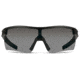 Under Armour Freedom,Satin Black Frame,Logo,Gray,Yellow &amp; Clear Lenses, U8630069-010195
