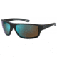 Under Armour Battle Sunglasses with Matte Black Frame and Outdoor Tuned Cobalt Green Mirror Lens, Medium, UA0004S 0VK-W1