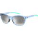Under Armour Breathe Sunglasses with Transparent Azure Frame and Silver Mirror Lens, Medium, UA0014GS MVU-IC