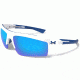 Under Armour Core 2.0 Sunglasses, White/Navy Frame, Gray Blue Multiflection Lens U8600082-104161