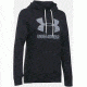Under Armour Favorite Fleece Sportstyle Hoody - Women's-Black/White-Medium