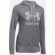 Under Armour Favorite Fleece Sportstyle Hoody - Women's-Graphite Light Heather/White/White-X-Small