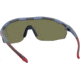 Under Armour Gametime Sunglasses with Matte Transparent Blue Frame and Grey/Blue Mirror Lens, Medium, UA0003GS PJP-W1