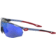 Under Armour Gametime Sunglasses with Matte Transparent Blue Frame and Grey/Blue Mirror Lens, Medium, UA0003GS PJP-W1