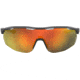 Under Armour Gametime Sunglasses with Matte Transparent Grey Frame and Baseball Tuned Orange Mirror Lens, Medium, UA0003GS KB7-50