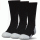 Under Armour Heatgear Tech Socks, Pack of 3, Black, 6-7.5 Youth Medium, U327-BLK-YM