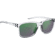 Under Armour Hustle JR Sunglasses with Crystal Clear Frame and Green Mirror Lens, Medium, UA7002S 900-Z9