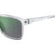 Under Armour Hustle JR Sunglasses with Crystal Clear Frame and Green Mirror Lens, Medium, UA7002S 900-Z9