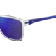 Under Armour Hustle JR Sunglasses with Cystral Clear Frame and Transparent Blue Temple Tips with Blue Mirror Lens, Medium, UA7002S QM4-Z0