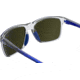Under Armour Hustle JR Sunglasses with Cystral Clear Frame and Transparent Blue Temple Tips with Blue Mirror Lens, Medium, UA7002S QM4-Z0