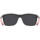 Under Armour Hustle JR Sunglasses with Transparent Jet Grey Frame and Red Temple Tips with Silver Mirror Lens, Medium, UA7002S 268-T4