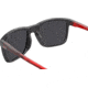 Under Armour Hustle JR Sunglasses with Transparent Jet Grey Frame and Red Temple Tips with Silver Mirror Lens, Medium, UA7002S 268-T4