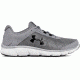 Under Armour Micro G Assert 7 Road Running Shoe, Steel/White/Black, 10 US 3020673-100-10