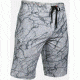 Under Armour Reblek Printed Board Short - Men's-Glacier Gray/Stealth Gray/Phoenix Fire-30 Waist