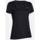 Under Armour Tech Short Sleeve V-Neck - Solid - Women's-Black/Metallic Silver-Small