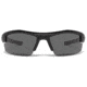 Under Armour Youth Nitro L Sunglasses, Black/Silver Frame,Gray Multiflection Lens U8600048-018801