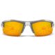 Under Armour Youth Nitro L Sunglasses, Clear Frame,Gray/Orange Multiflection Lens U8600048-141441