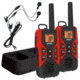 Uniden 30-Mile GMRS/FRS Radio - 2 Radios,Micro USB, Charge Cradle, Headset, Red/Black GMR3055-2CKHS