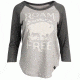 United By Blue 3/4 Roam Free Baseball Tee - Women's, Charcoal/Grey, Medium, 73W-1RB-CH3