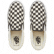 Vans Classic Slip-On Platform, Black and White Checkerboard, 5, VN00018EBWW-BWW-5
