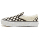 Vans Classic Slip-On Platform, Black and White Checkerboard, 5, VN00018EBWW-BWW-5