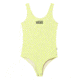 Vans Quantum Bodysuit Tops - Womens, Lemon Tonic Checkerboard, Small, VN0A4DRKVD7-LTC-S