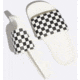 Vans Slide-On - Womens, Checkerboard White/Black, 12, VN0004LG27K-27K-5