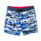 Vast Shark Camo Print Men's Boardshort, Navy, B631-123