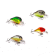 Vexan 4-Pack PHAT BOY 4 Crankbait Lures, Orange/Gray/Yellow/Black, 4 ft, Variety #2 PB 4-PK 4