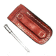 Victorinox Zermatt Leather Pouches Medium with steel Swiss Army Knife Pouches Brown 33204