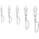VMC BSHBTSS Black Stainless Steel Heavy-Duty Ball Bearing Tournament Snap Swivel 4 - 170lb 3-Pack, BSHBTSS#4
