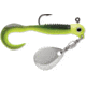 VMC Curl Tail Spin Jig, Black Chartreuse Glow, 1/8oz, CTSJ18BLKCHG
